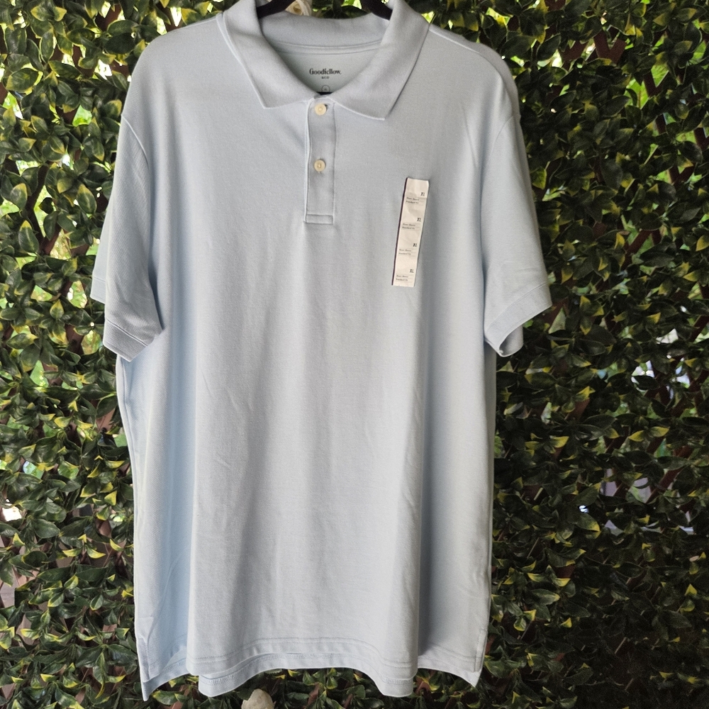 Goodfellow & Co Soft Blue The Every Wear Polo Men's Size XL NWT 30% Recycled